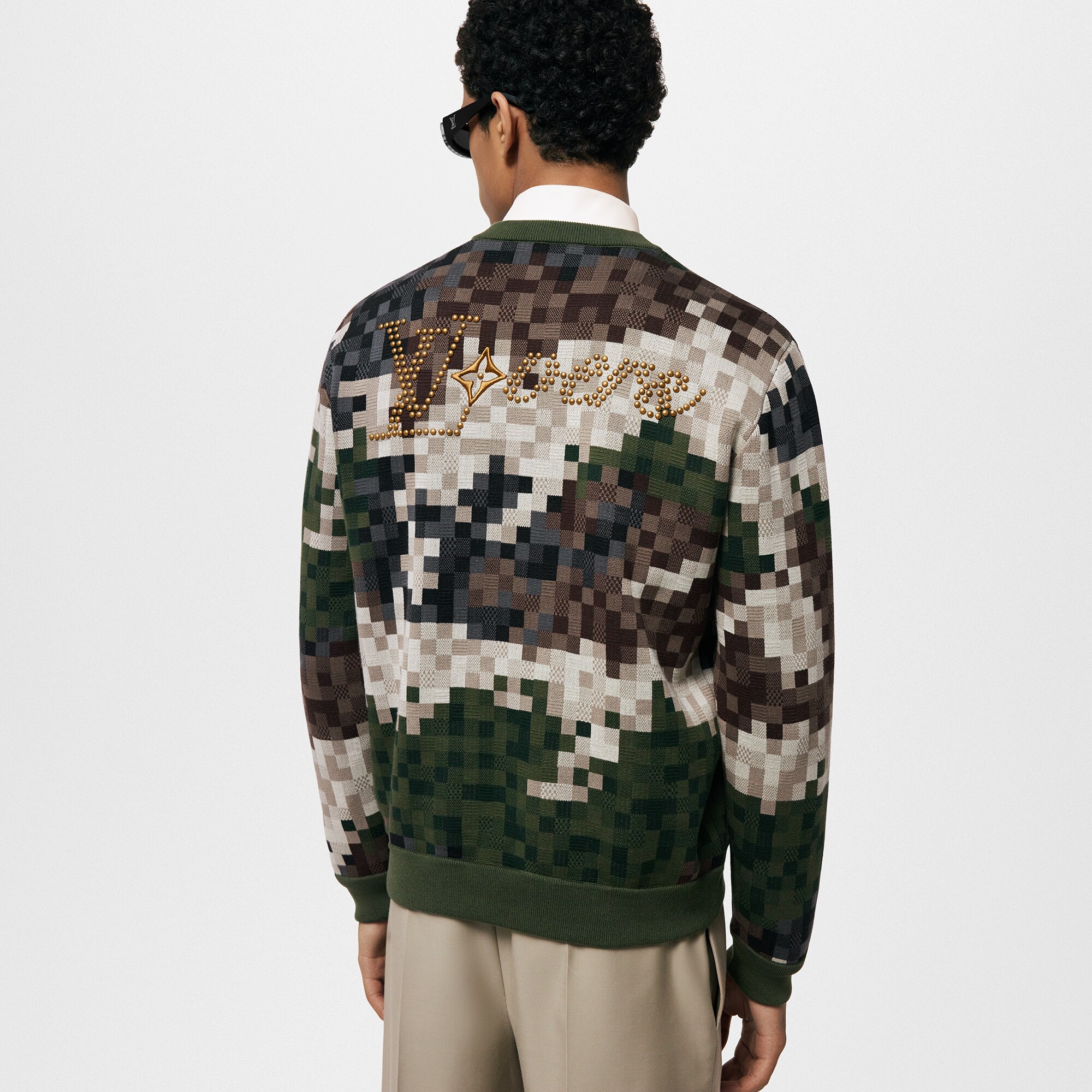 Pulôver em Jacquard de Algodão Damier - Ready-to-Wear | LOUIS